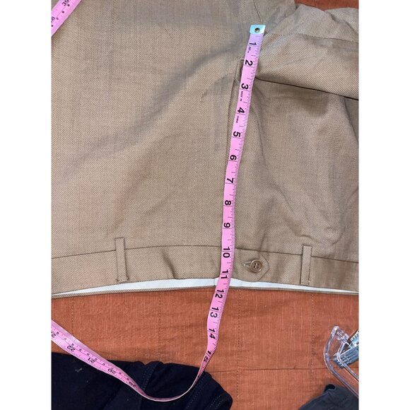 Canali Mens Tan Wool Dress Pants Size 42 Slim Fit - Picture 9 of 11